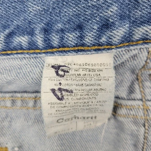 Carhartt B17 Relaxed Fit Jeans Mens 40 x 32 Measures 37 x 30.5 100% Cotton Blue - Picture 5 of 11